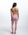 legginsy sportowe damskie różowe na sylwetce wysoki stan Contour modelujące