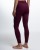 legginsy sportowe bordowe wysoki stan detal szwów modelujących brzuch i pośladki